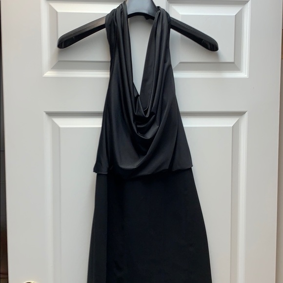 JS collection black halter dress. - Picture 1 of 3